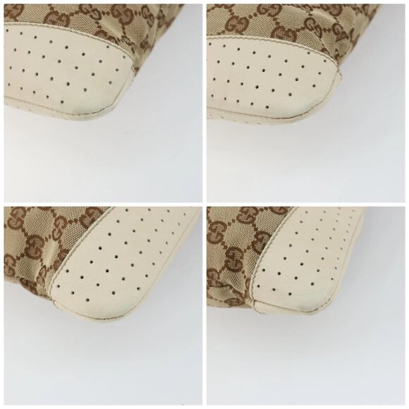 GUCCI GG Canvas Shoulder Bag Beige Silver 145857 Auth 145193 - Picture 14 of 16